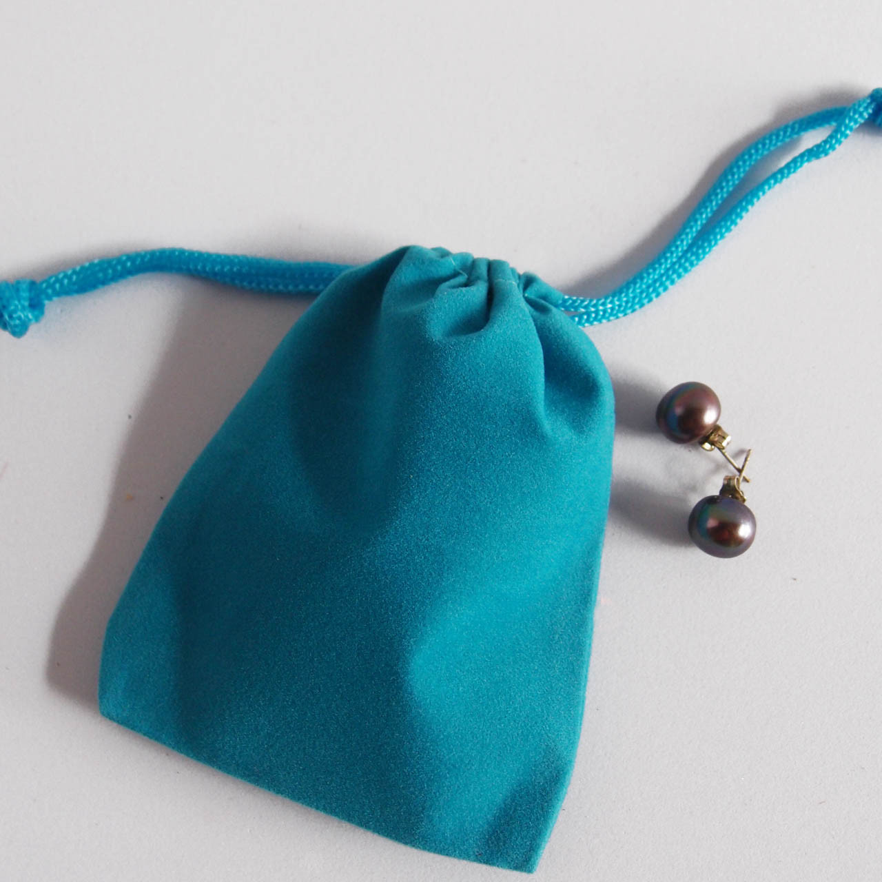 Turquoise Velvet Bags (3 sizes)