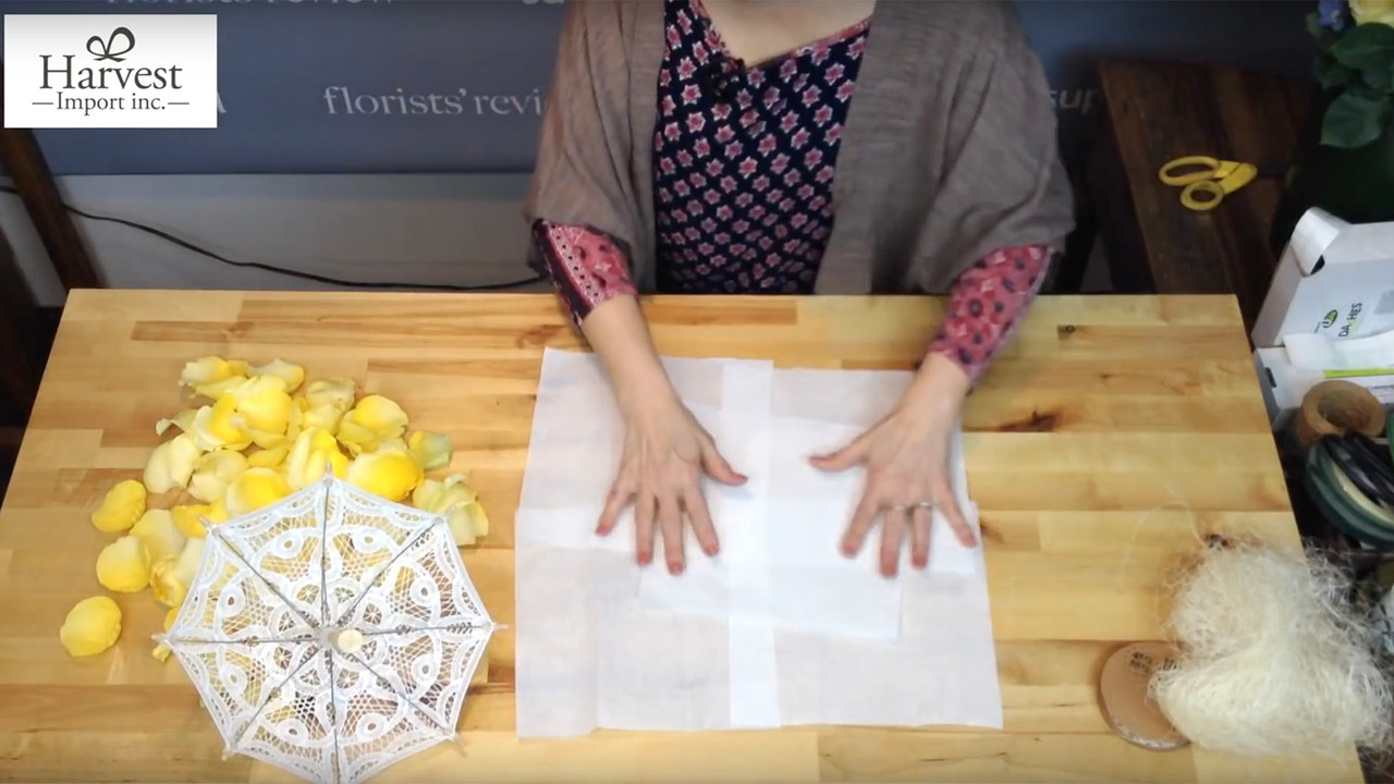 Florists' Review: Rose Petal Parasol Florists' Review: Rose Petal Parasol