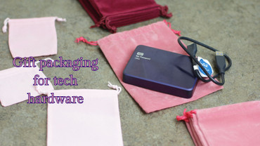 Gift Wrap for Digital Products using Velveteen Pouches