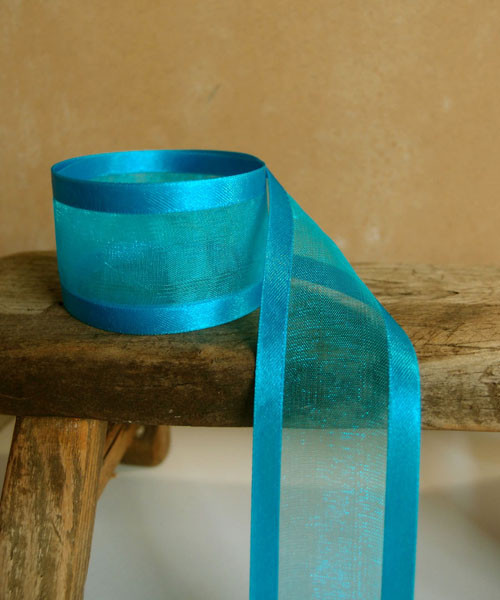 Blue Organza Ribbon, Turquoise Ribbon