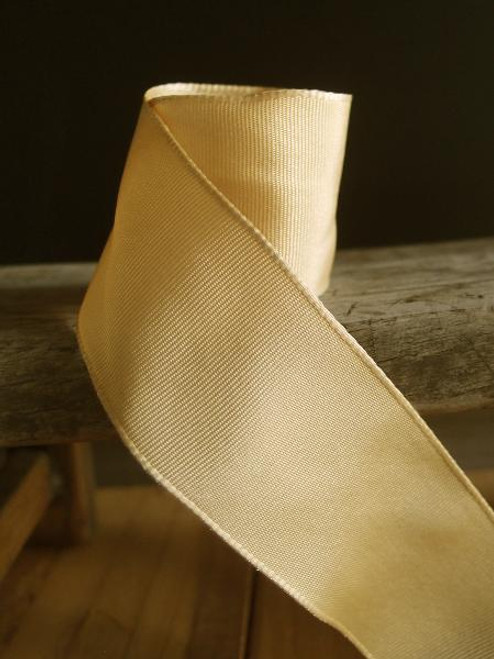 Champagne Two-Toned Grosgrain Ribbon with Wired Edge (2 sizes)