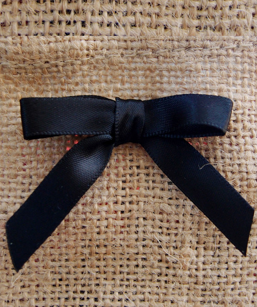 GINGHAM BLACK/WHITE Pre-tied Bow, 3.25” Bow, 5” Twist Tie, 7/8 Ribbon -  Pack of 50 Bows - Miss Cookie Packaging