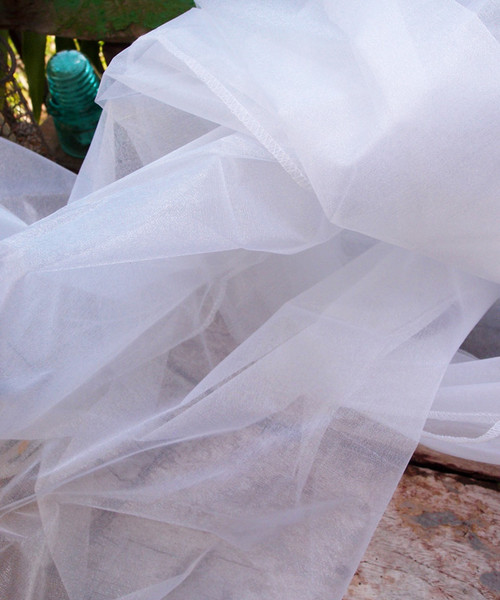 White Two-tone Organza Sheet 54" x 108"