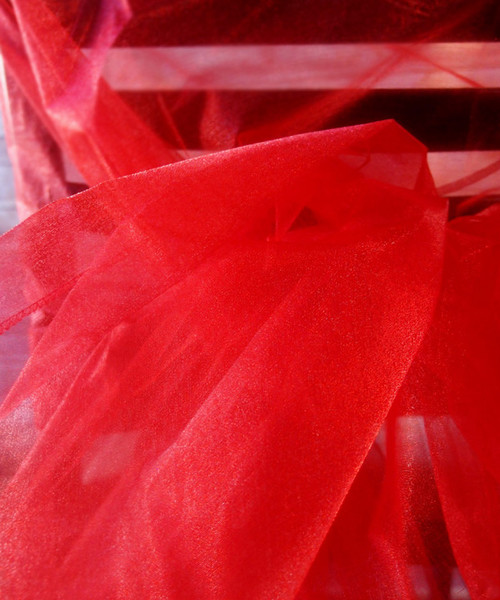 Red Two-tone Organza Sheet 54" x 108"