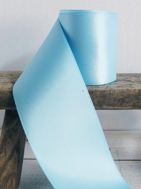 Light Blue Double Face Satin Ribbon (8 sizes) Light Blue Double Face Satin Ribbon (8 sizes)
