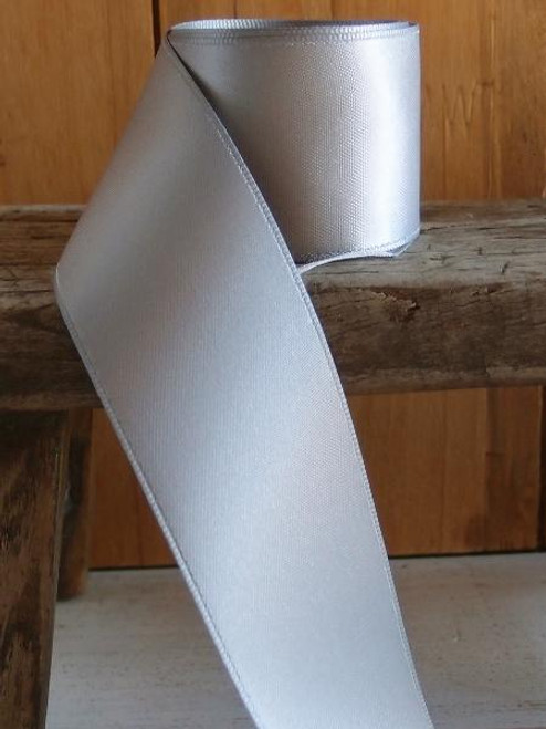 Silver Double Face Satin Ribbon (7 sizes)
