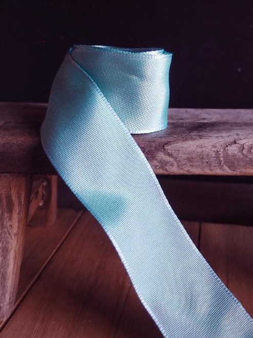 Light Blue Two-toned Grosgrain Ribbon with Wired Edge (1 size)