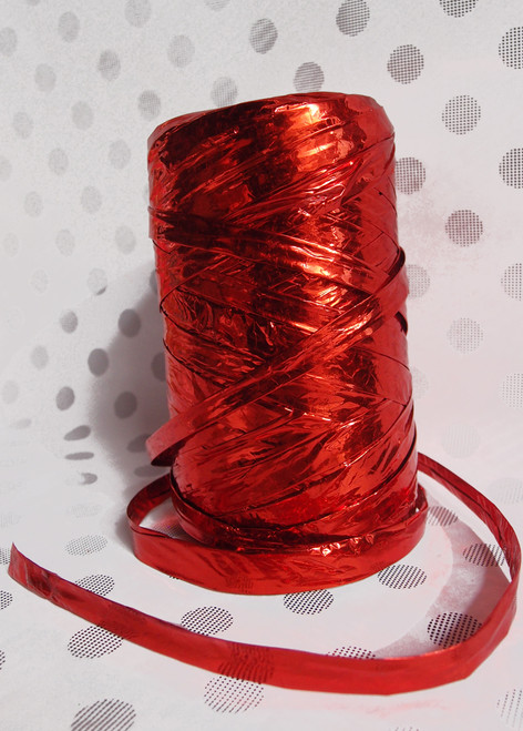 RED Raffia Ribbon Wraphia Brand Synthetic Matte Ribbon by the