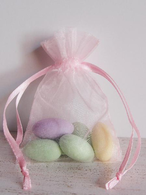 Pink Organza Bag with Ribbon String (11 sizes) Pink Organza Bag with Ribbon String (11 sizes)