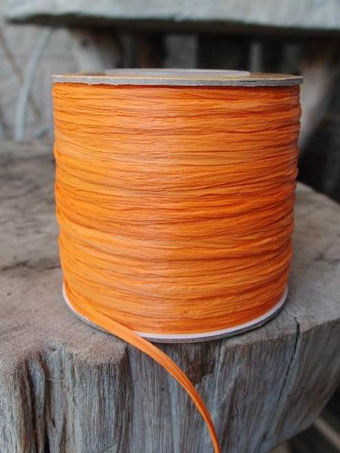Orange Matte Raffia Ribbon