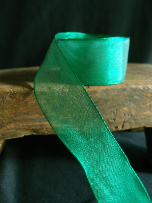 4 Poly Mesh Ribbon: Metallic Emerald Green