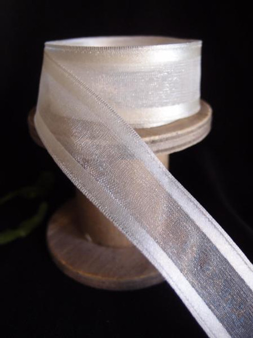 Ribbon - Sheer Organza Ribbon - Sheer with Wired Satin Edge - Page