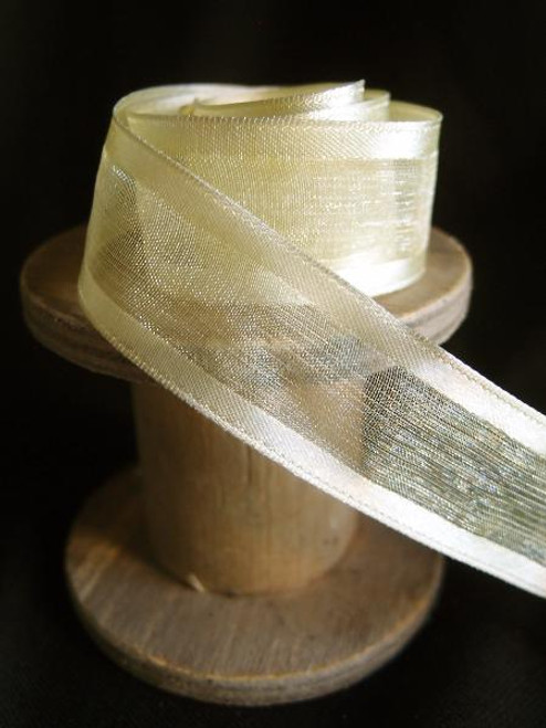 Ribbon - Sheer Organza Ribbon - Sheer with Wired Satin Edge - Page