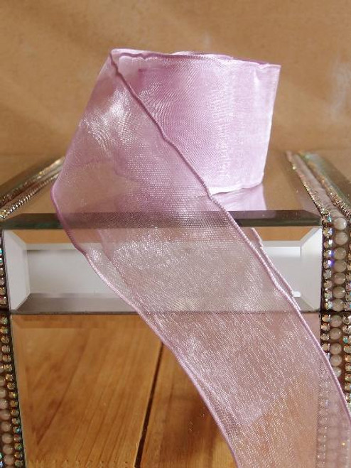 Lavender Sheer Ribbon with Wired Edge (2 sizes)