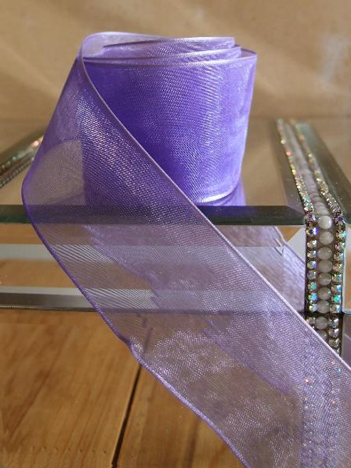 Delphinium Sheer Ribbon with Wired Edge (2 sizes)