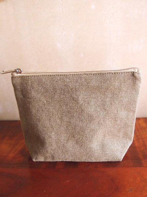 Cotton canvas 2025 zipper pouch