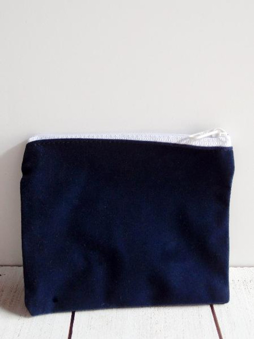 Blue Velvet Zippered Bag 5" x 4"  Blue Velvet Zippered Bag 5" x 4"