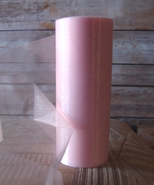 Pink Organza Roll 6"