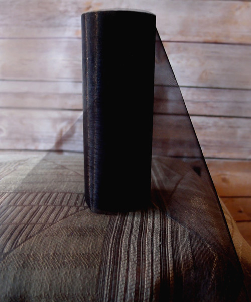 Black Organza Roll 6"