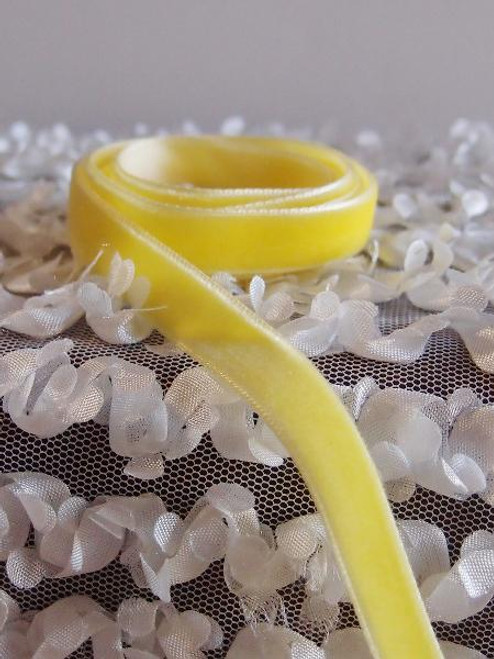 Yellow Velvet Ribbon (2 sizes)
