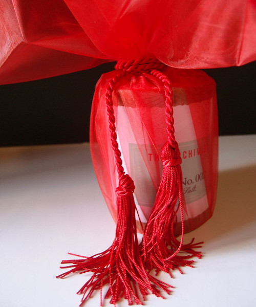 Red Sheer Wrapper w/Tassel 28" dia.