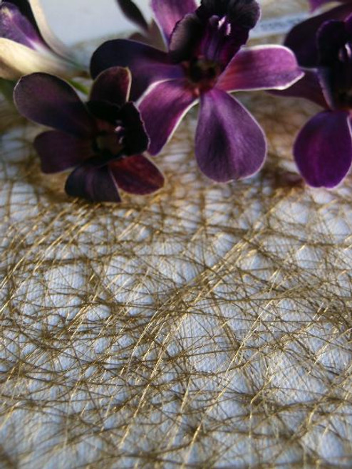 Metallic Gold Rustic Faux Sisal Sheets 16" x 16"