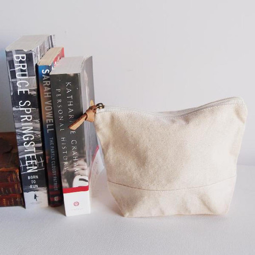 washed canvas zipper pouch natural 90328.1590514796