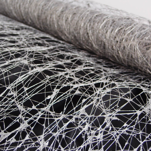 Metallic Silver Rustic Faux Sisal 20" x 10Y Metallic Silver Rustic Faux Sisal 20" x 10Y