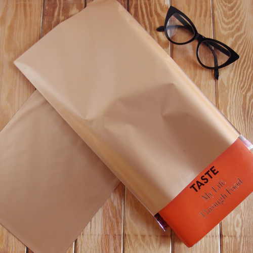 Adhesive Merchandise Bags 7 3/4" x 13" Antique Gold