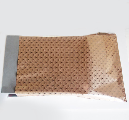 Adhesive Merchandise Bags 15 3/4" x 22 3/8" Silver and Blush Fans