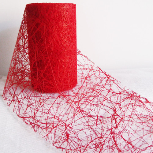 Red Faux Sisal Roll 4 inches x 10 yards Red Faux Sisal Roll 4 inches x 10 yards