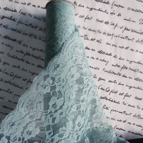 Grayish Green Chantilly Lace 14 inches x 10 yards, LS158-80
