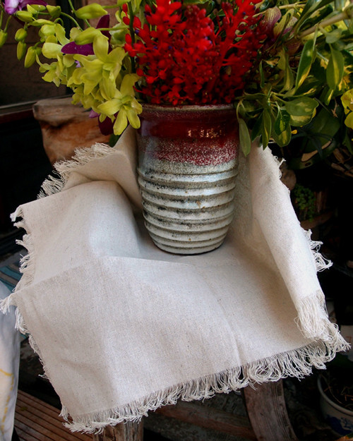 Burlap Floral Wrap With Pocket, Rustic Bouquet Wrap, Wholesale