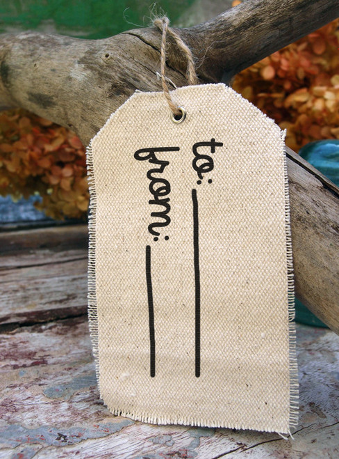 Canvas Hang Tag with Jute Cord