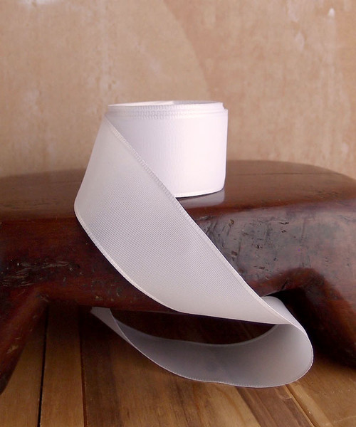 White Florist’s Choice Ribbon with Wire Edge (2 sizes) 