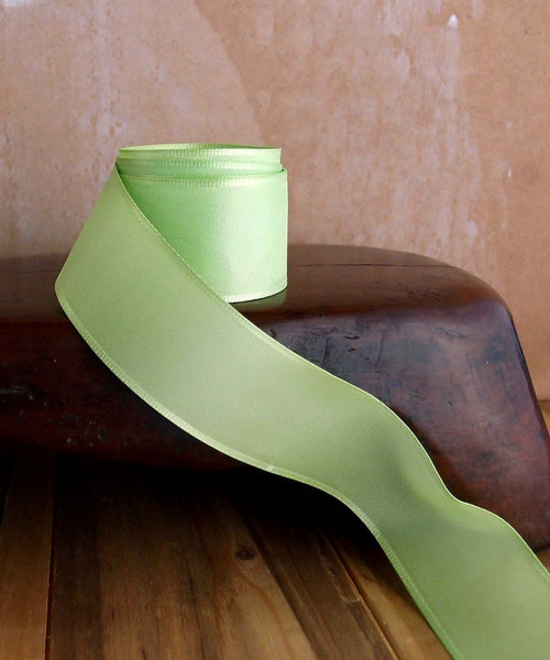 Lime Florist’s Choice Ribbon with Wire Edge (2 sizes)