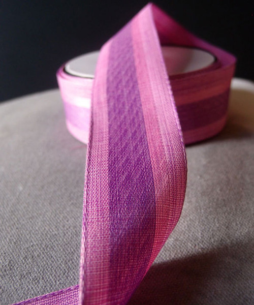 Vintage Cloth Striped Ribbon - Pink