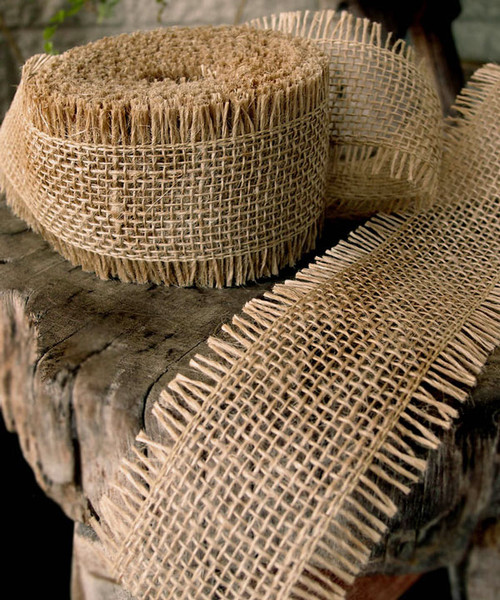 Burlap Jute Ribbon - Natural