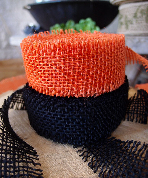 Burlap Ribbon Orange