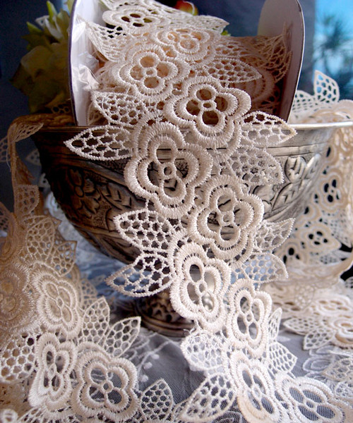Lace Ribbons Lace Sewing - 10/20x White Flowers Lace Trim Ribbon