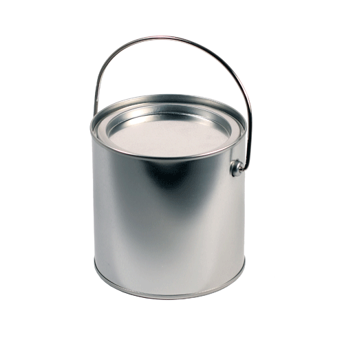 Tin Pail with Tin Lid & Metal Handle (2 sizes)