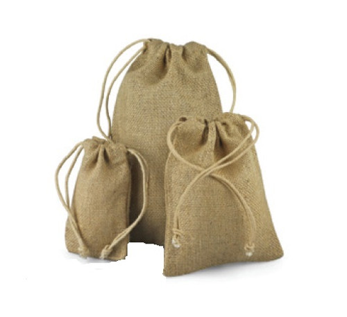 Jute Bag with Cotton Cord  (8 sizes Jute Bag with Cotton Cord  (8 sizes