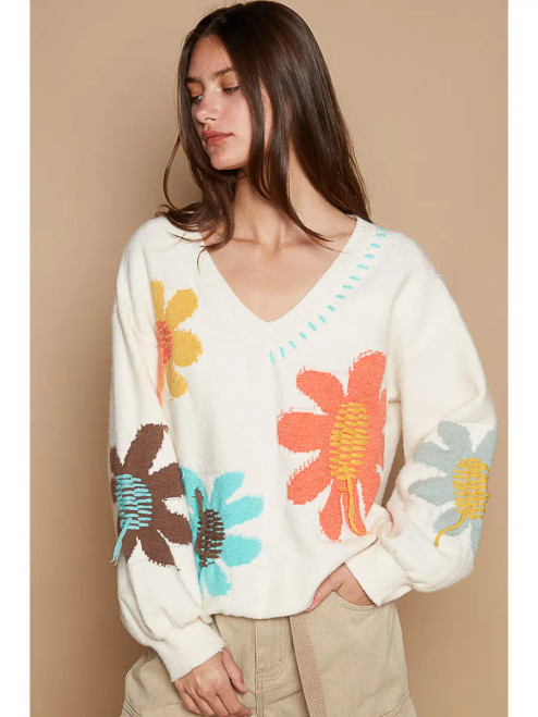 Flowers Make Me Smile Sweater