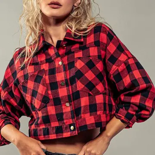 Red and Black Checkered shirt/jacket