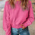 Acid washed V open back sweatshirt