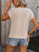 Round Neck Pocket Decorative Top Sweater