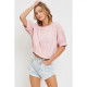 casual puff sleeve top