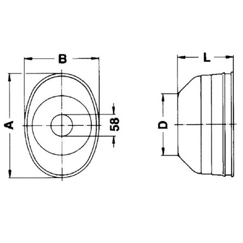 Protection Cone Oval 150 mm