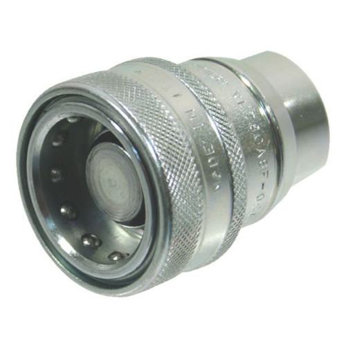 Hydraulic 1/2" BSP Female Trailer Brake Coupling
(A) Female Thread 1/2" BSP
Flow Rate 40 Litres Per Minute
Max. Working Pressure 220 Bar
(L1) Plug Length 54.5 mm
(D1) Diameter Female Part 44 mm
(SW) Wrench Size 27 mm