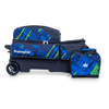 Brunswick Punisher Triple Roller Bowling Bag - Blue/Green Brunswick Punisher Triple Roller Bowling Bag - Blue/Green